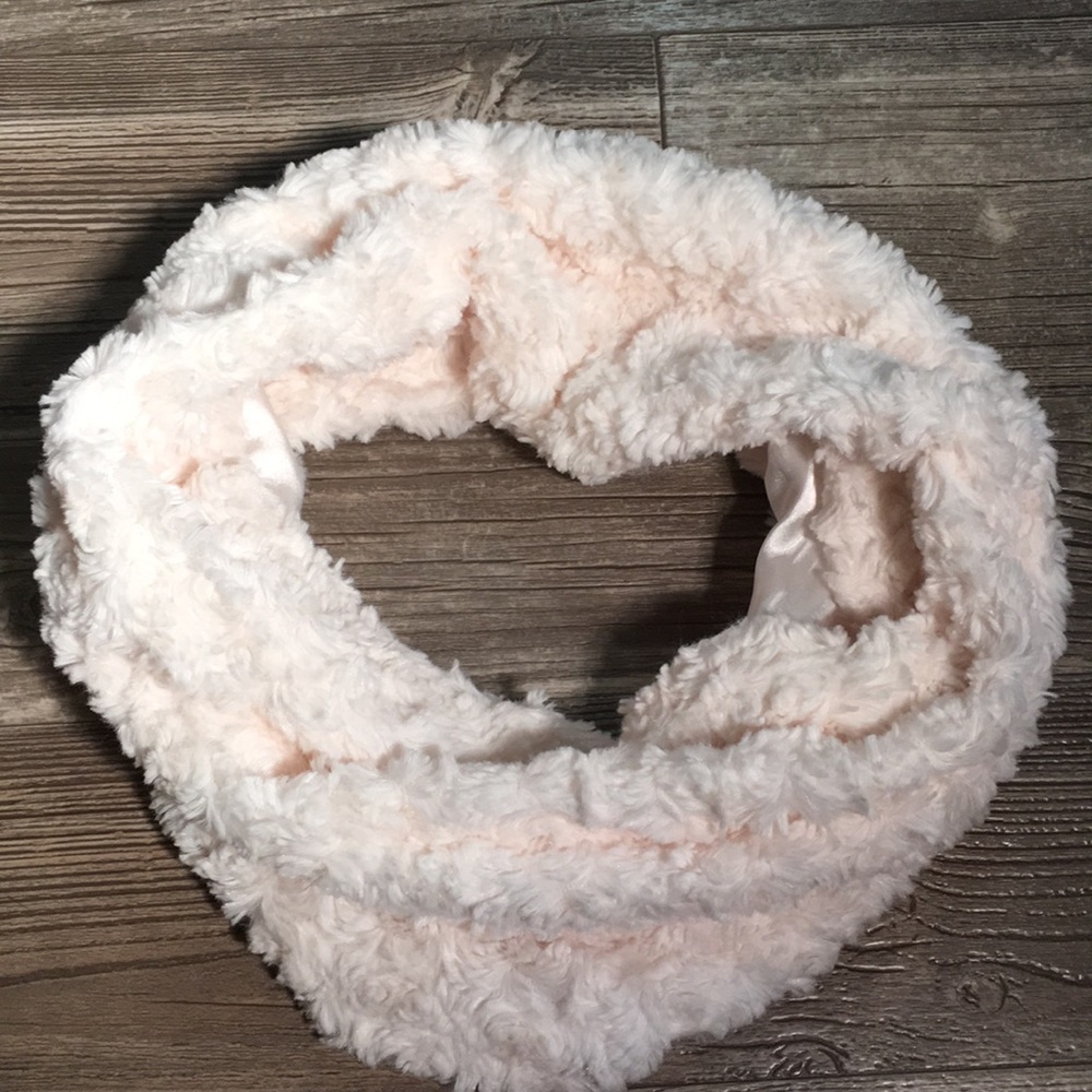 White Fuzzy Infinity Scarf